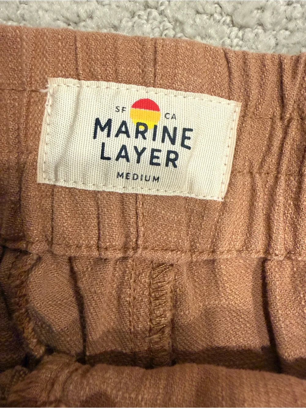 Marine Layer Women's Elle  Relaxed crop pant toasted coconut